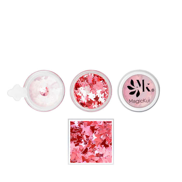 Soft Pink Butterfly (GLITTER-CONFETI)
