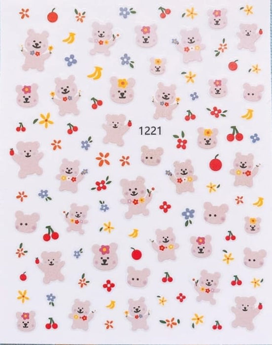 Sticker - Decoración para Uñas Ositos #1221 Magickur