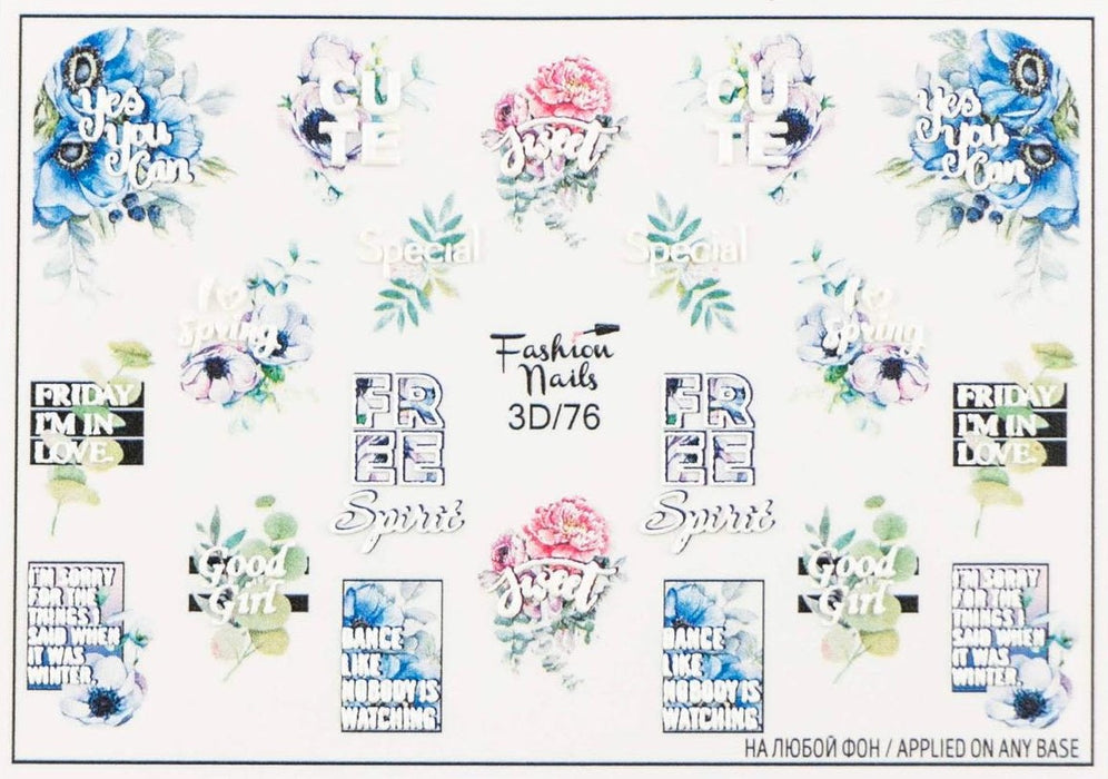 Sticker - Decoración para Uñas Fashion Nail 3D #76 Magickur