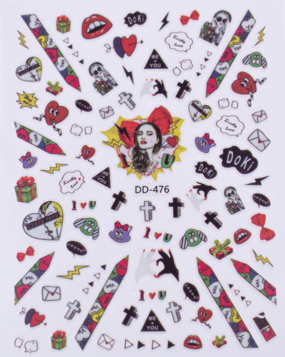 Sticker - Decoración para Uñas Really Love DD476 Magickur