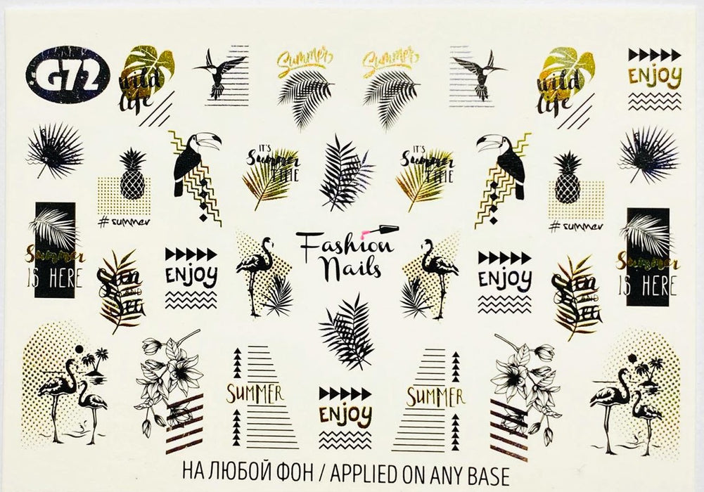 Sticker - Decoración para Uñas Fashion Nail G #72 Magickur