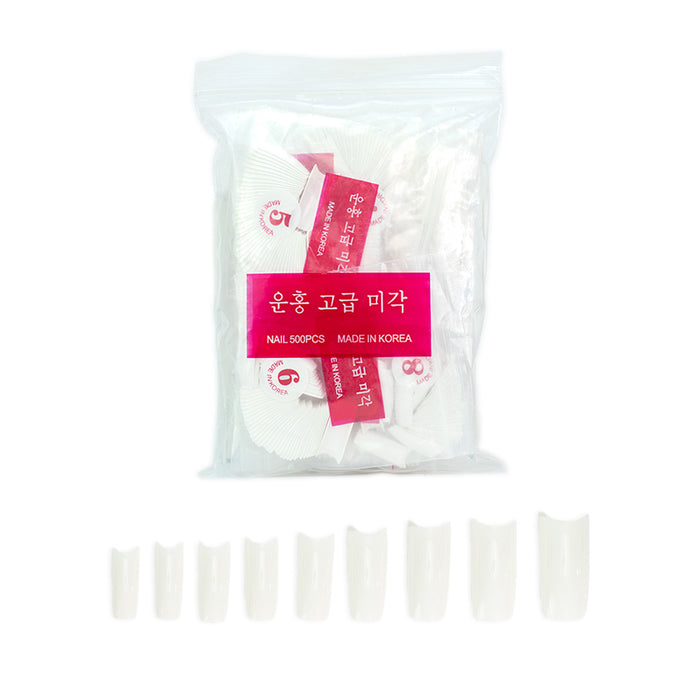 Nail Tips Cuadrado Bolsa Blanco 500 Unidades