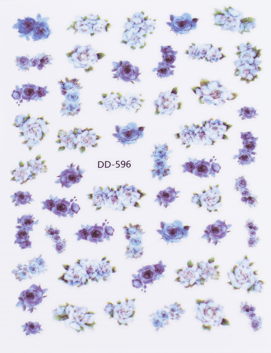 Sticker - Decoración para Uñas Rosas Azules DD596 Magickur