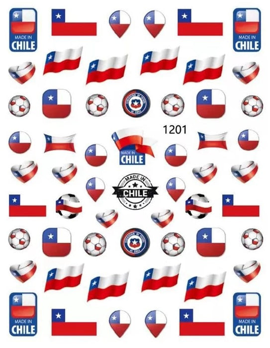 Sticker Bandera Chile 1201