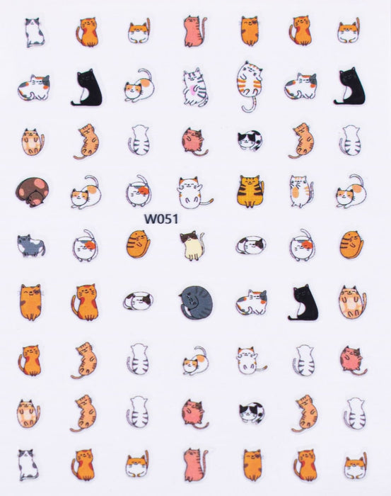 Sticker - Decoración para Uñas Gatitos W051 Magickur