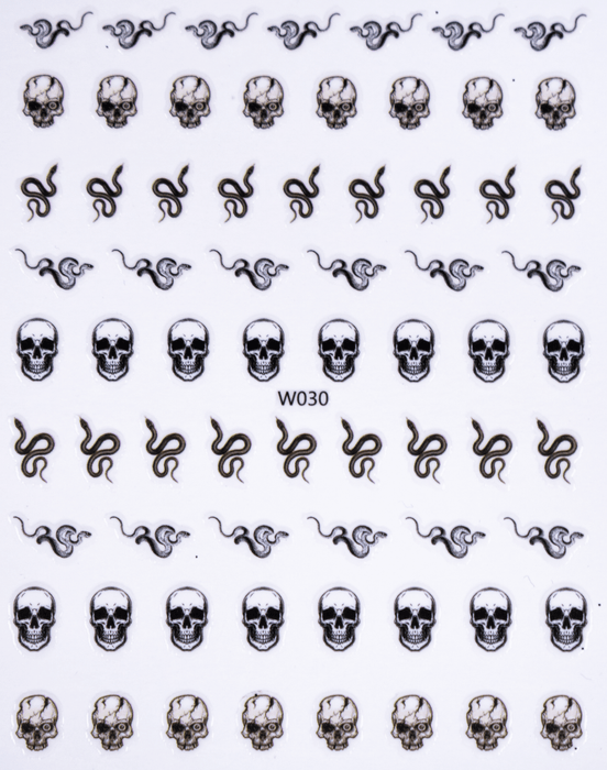 Sticker - Decoración para Uñas W030 Calavera Magickur