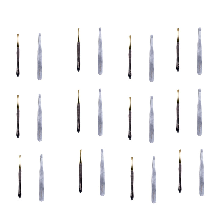Pack X12 Pinzas De Depilar Merheje Profesional Para Cejas