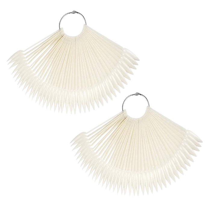 Muestario Abanico Stiletto Hueso x2