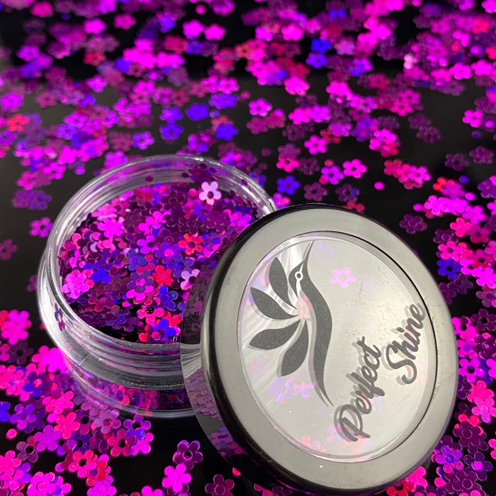 Holo Purple Flower (GLITTER-CONFETI)