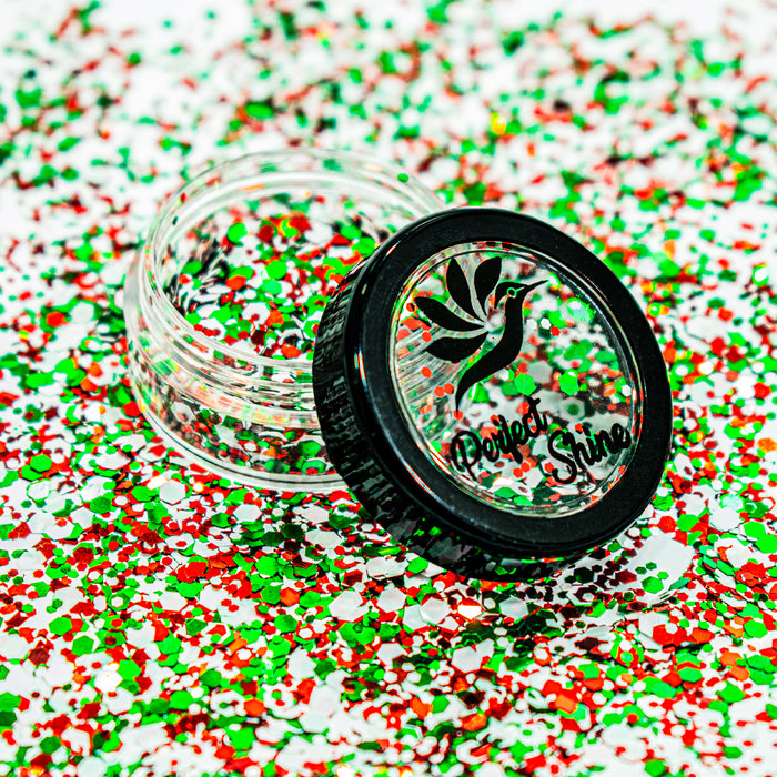 Glitter - Escarcha - Confeti - Purpurina, decoración para Uñas Navidad Snowball Magickur