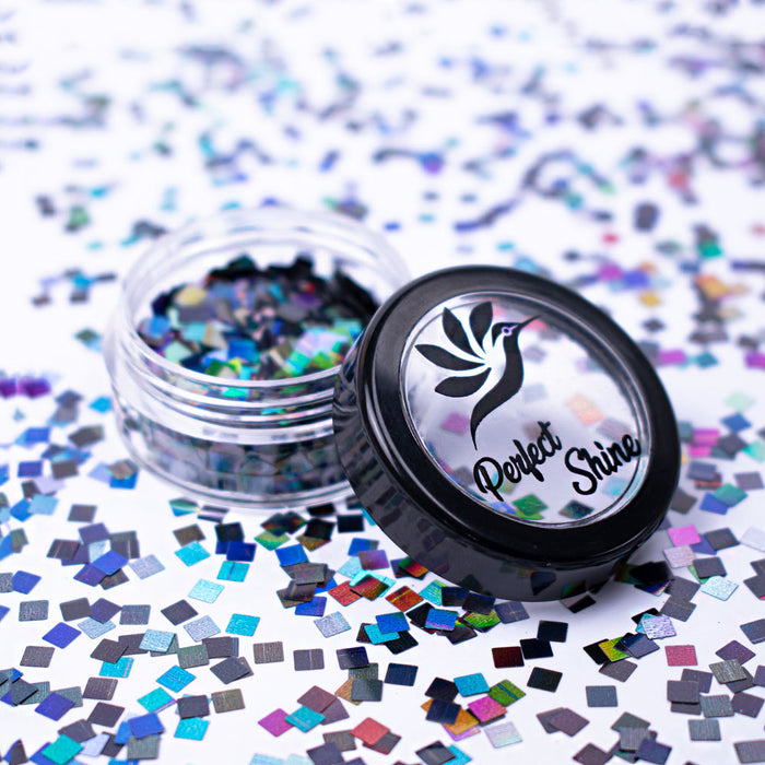 Glitter - Escarcha - Confeti - Purpurina, decoración para Uñas Majestic Black Holo Magickur
