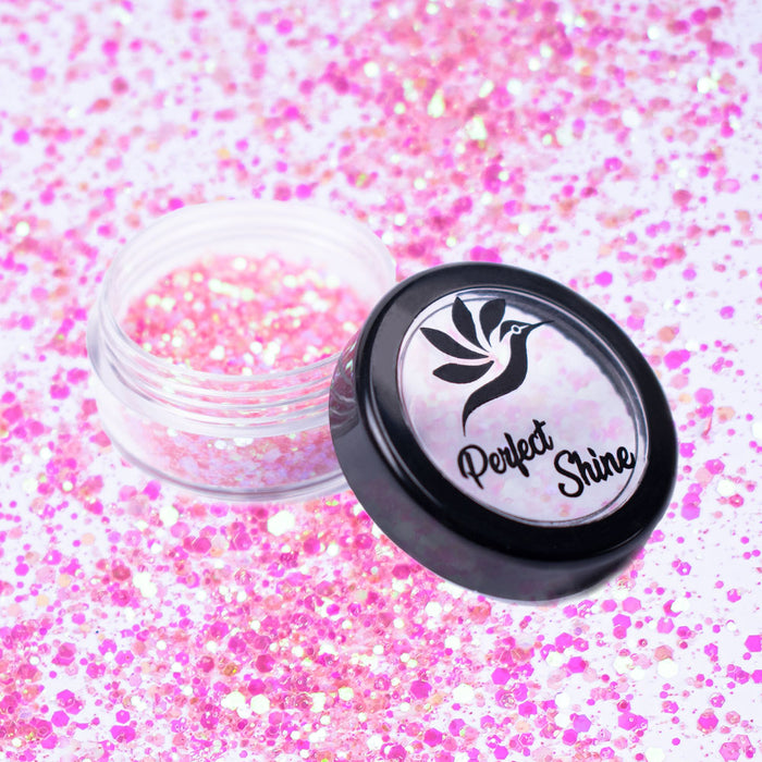 Glitter - Escarcha - Confeti - Purpurina, decoración para Uñas Bright Pink Magickur