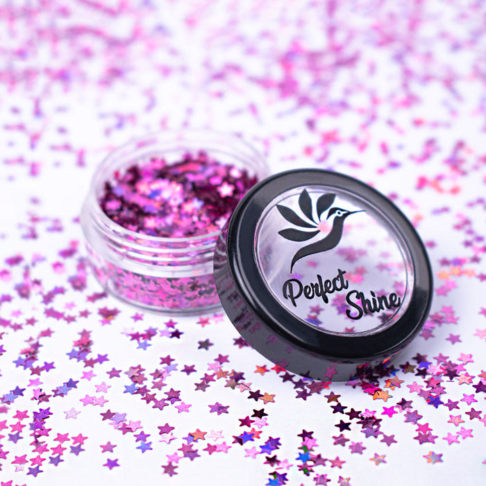 Glitter - Escarcha - Confeti - Purpurina, decoración para Uñas Star Pink Magickur