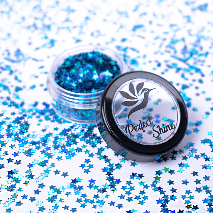 Glitter - Escarcha - Confeti - Purpurina, decoración para Uñas Star Blue Magickur