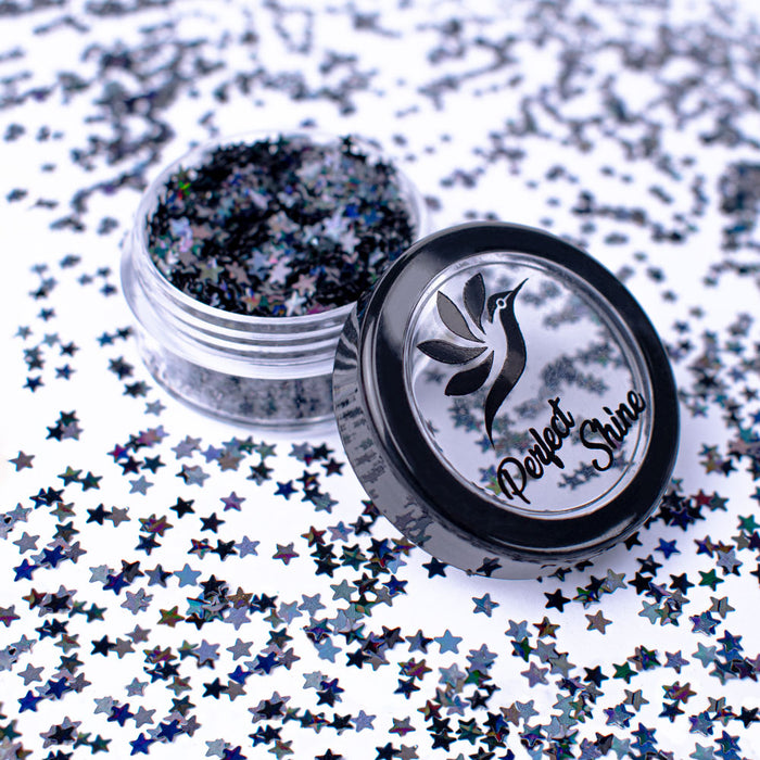 Black Holo Star (GLITTER-CONFETI)