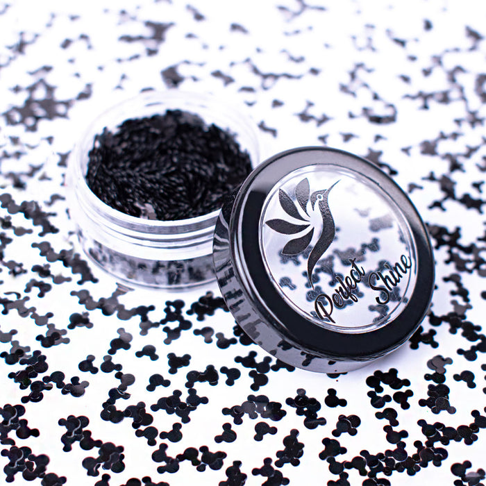 Glitter - Escarcha - Confeti - Purpurina, decoración para Uñas Mickey Black Magickur