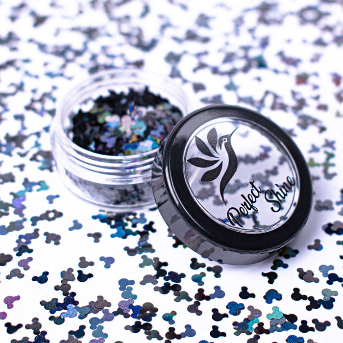 Glitter - Escarcha - Confeti - Purpurina, decoración para Uñas Mickey Black Holo Magickur