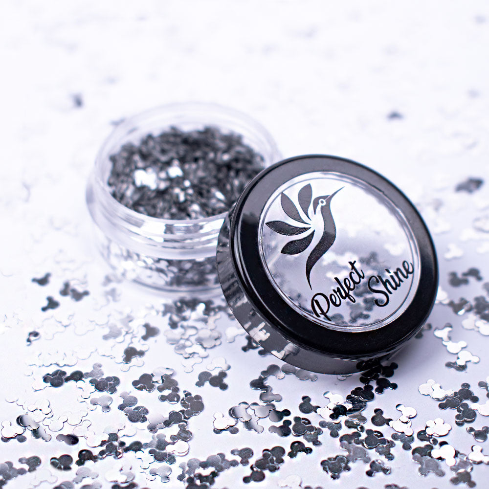 Silver Mickey (GLITTER-CONFETI)