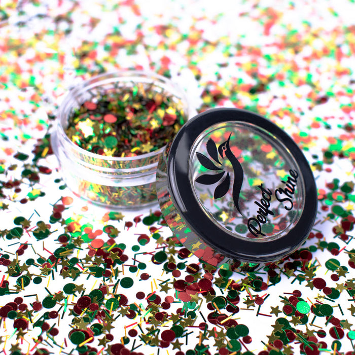 Glitter - Escarcha - Confeti - Purpurina, decoración para Uñas Navidad Little Light Magickur