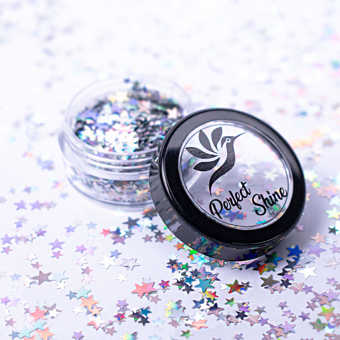 Glitter - Escarcha - Confeti - Purpurina, decoración para Uñas Shooting Holo Star Mix Magickur