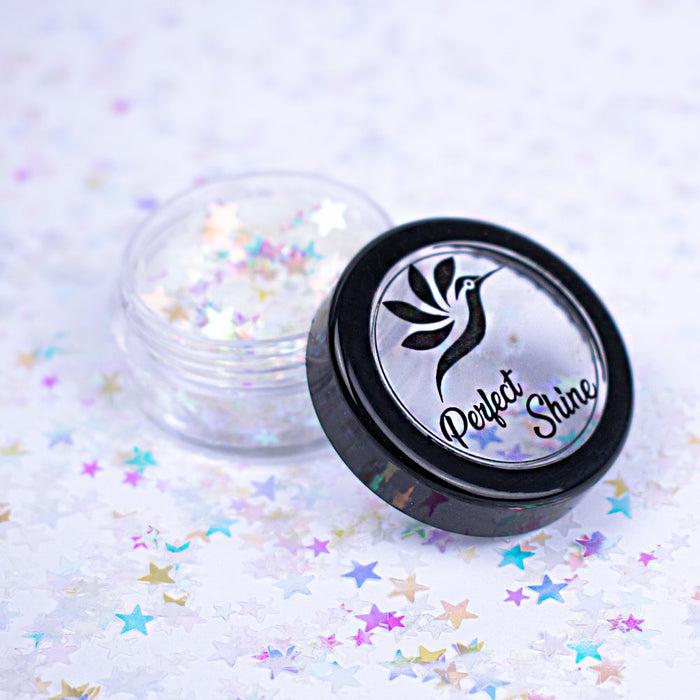 Glitter - Escarcha - Confeti - Purpurina, decoración para Uñas Shooting Rainbow Star Mix Magickur