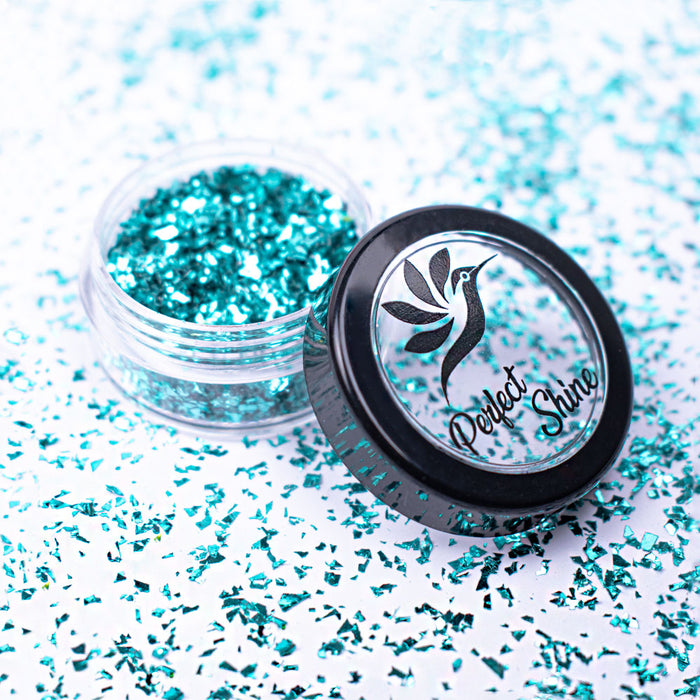 Glitter - Escarcha - Confeti - Purpurina, decoración para Uñas Shine Wings Turquesa Magickur