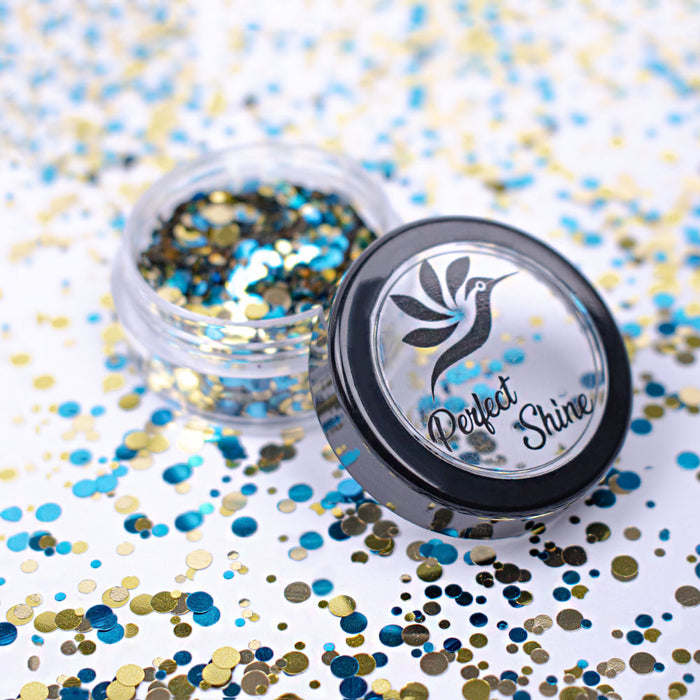 Glitter - Escarcha - Confeti - Purpurina, decoración para Uñas Circular Lady Blue Magickur