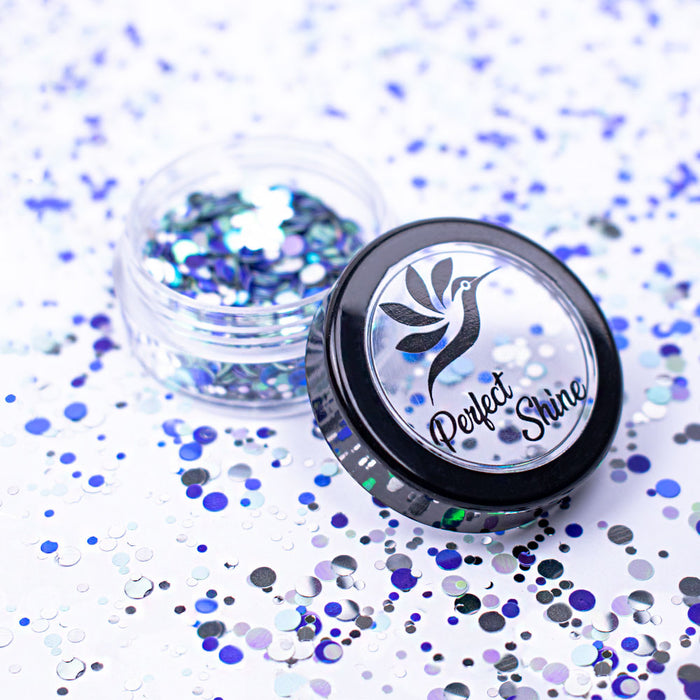 Glitter - Escarcha - Confeti - Purpurina, decoración para Uñas Circular Marine Girl Magickur