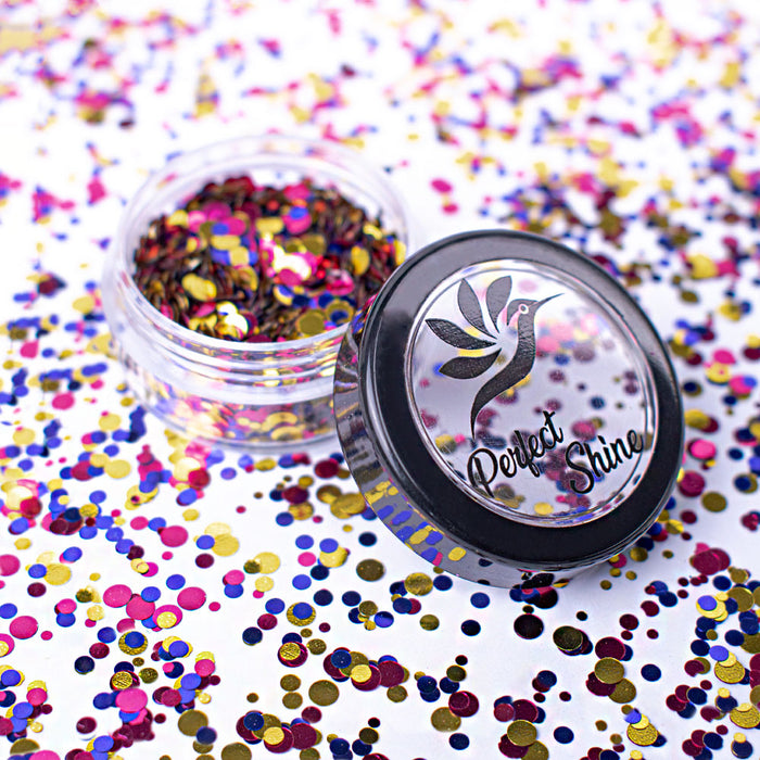 Glitter - Escarcha - Confeti - Purpurina, decoración para Uñas Circular Rain of Color Magickur
