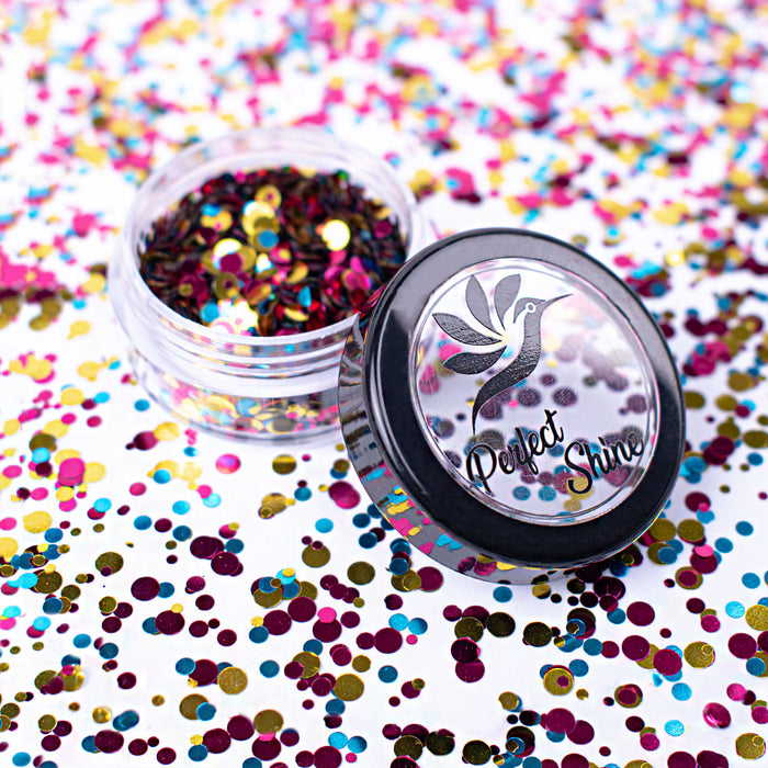 Glitter - Escarcha - Confeti - Purpurina, decoración para Uñas Circular Feeling of Color Magickur