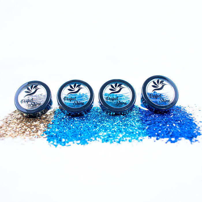 Decoración Cristales - Confeti - Piedras Decorativas para Uñas - Set Glitter Perfect Shine Blue Magickur