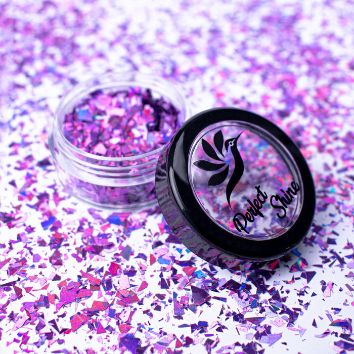 Glitter - Escarcha - Confeti - Purpurina, decoración para Uñas Chic Holo Purple Magickur