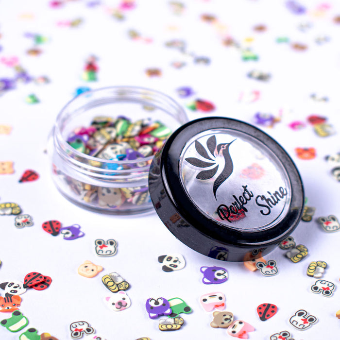 Glitter - Escarcha - Confeti - Purpurina, decoración para Uñas Fimo Ositos Magickur
