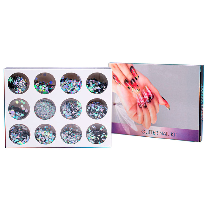 Glitter - Escarcha - Confeti - Purpurina, decoración para Uñas Set Confeti C Magickur