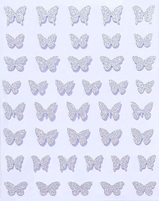Sticker - Decoración para Uñas Mariposa Plateada Magickur
