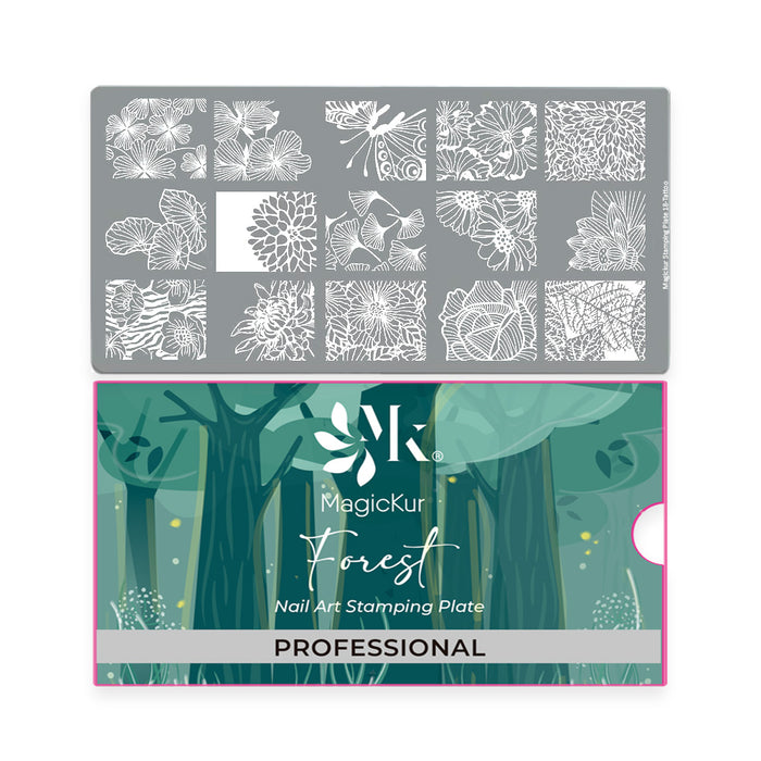 Placa para Stamping - Estampador de Uñas Magickur Forest #03