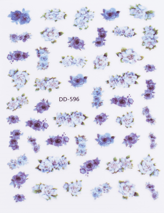 Sticker - Decoración para Uñas Rosas Azules DD596 Magickur