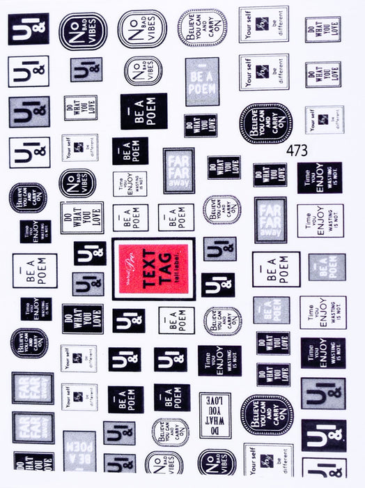 Sticker - Decoración para Uñas Text Tag #473 Magickur