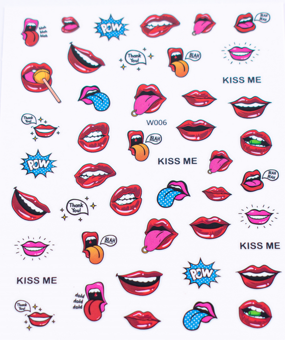 Sticker - Decoración para Uñas Hojas Kiss Me W006 Magickur