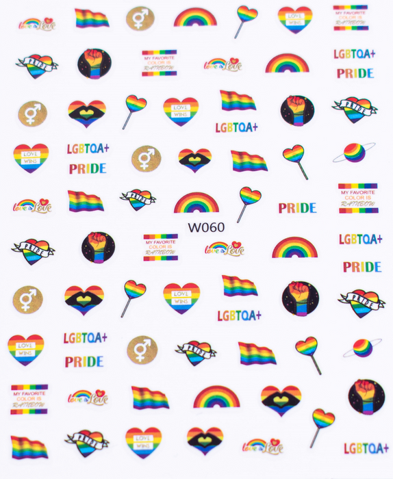 Sticker - Decoración para Uñas Hojas LGBT W060 Magickur