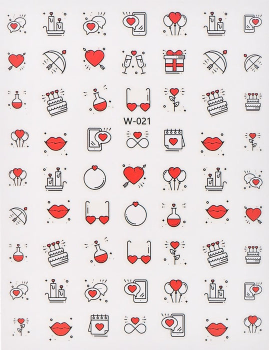 Sticker - Decoración para Uñas Corazón W021 Magickur